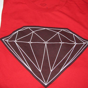 Diamond Supply Black Diamond T shirt Red Men's L